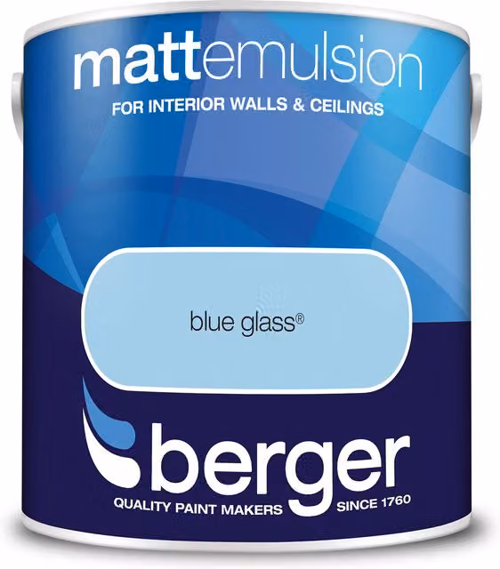 Berger Matt Emulsion Water Based Dispersion in Blue Glass