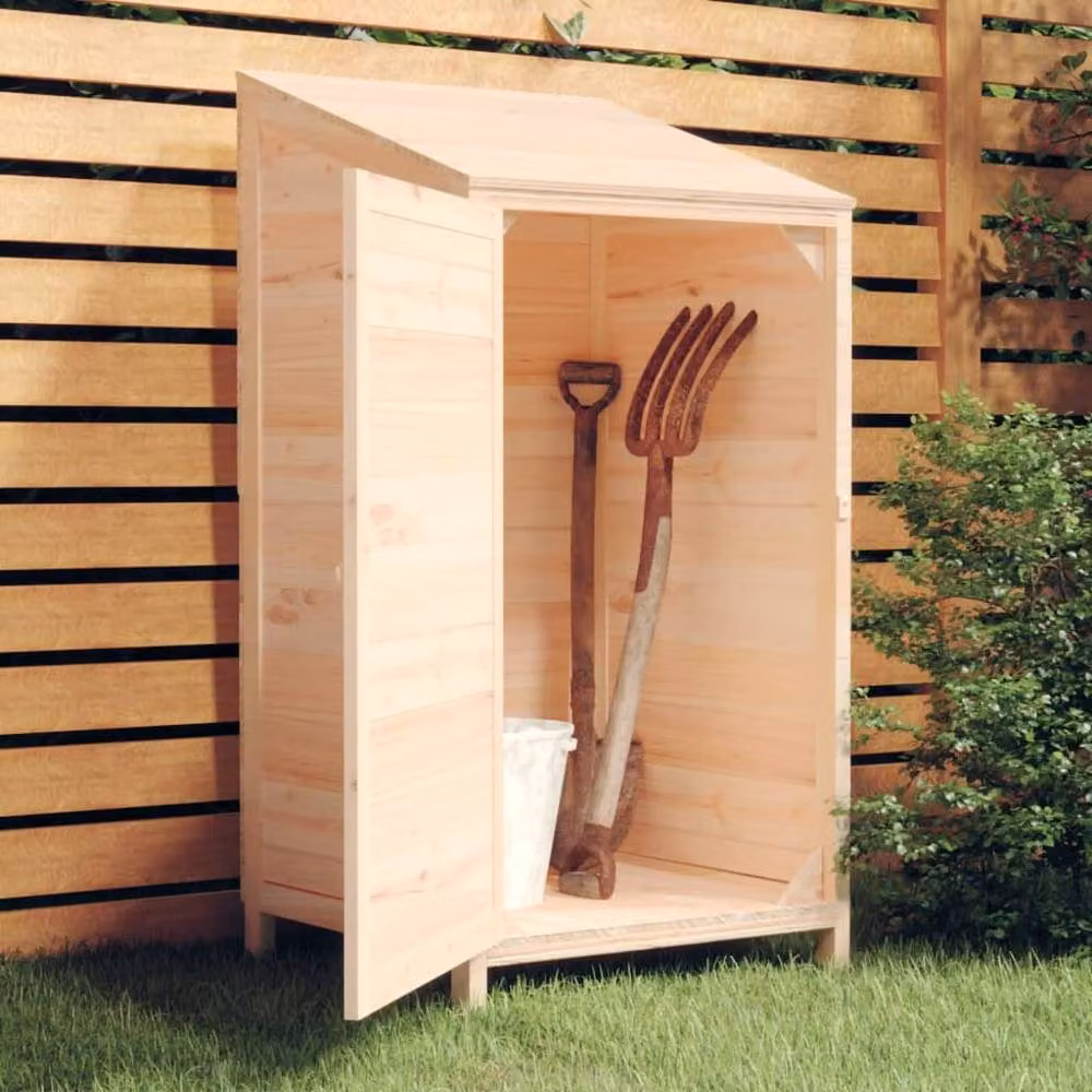 Berkfield Home Rustic Wood Garden Shed in Beige, W/D/H: 55 x 52 x 112 cm – 2