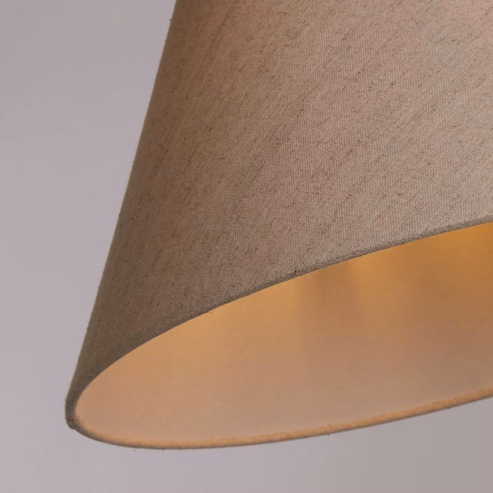 Lighting Collection Linen Coolie Cone Lamp Shade in Beige, Diameter: 38 cm – 2