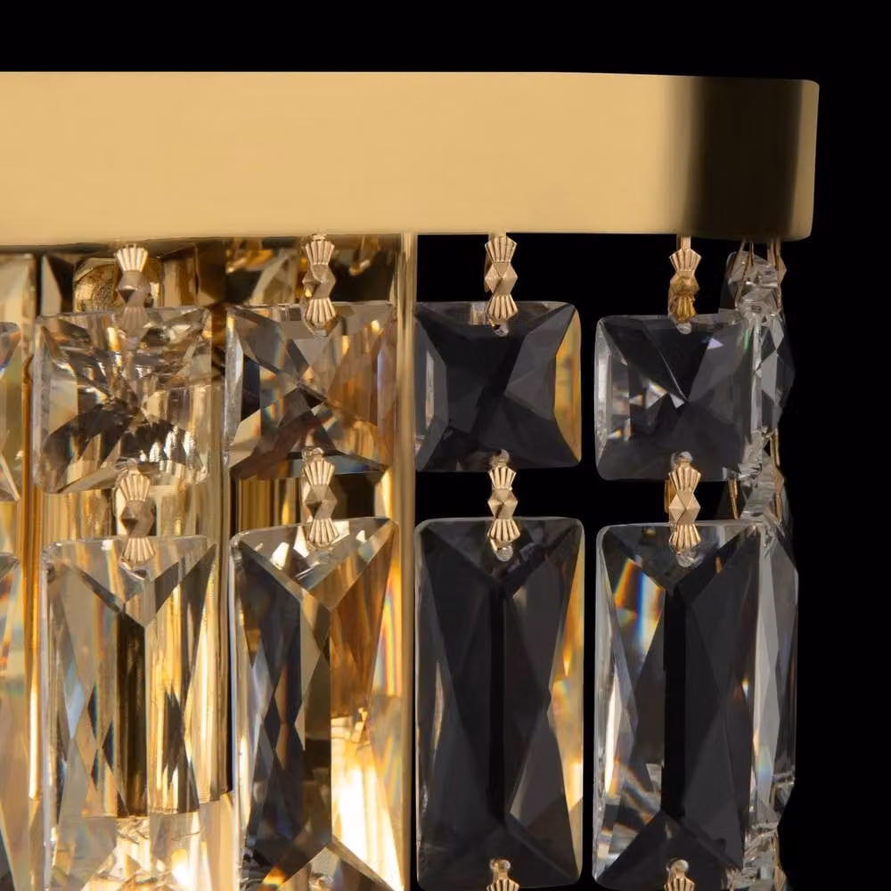 Maytoni Dune Modern 2 Light Wall Lamp in Gold/Brass with Crystal and Glass, E14 – 3