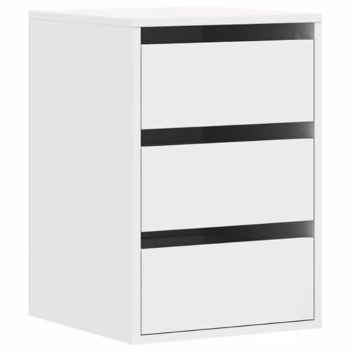 vidaXL Corner Chest of Drawers in White, W/D/H: 40 x 41 x 58 cm