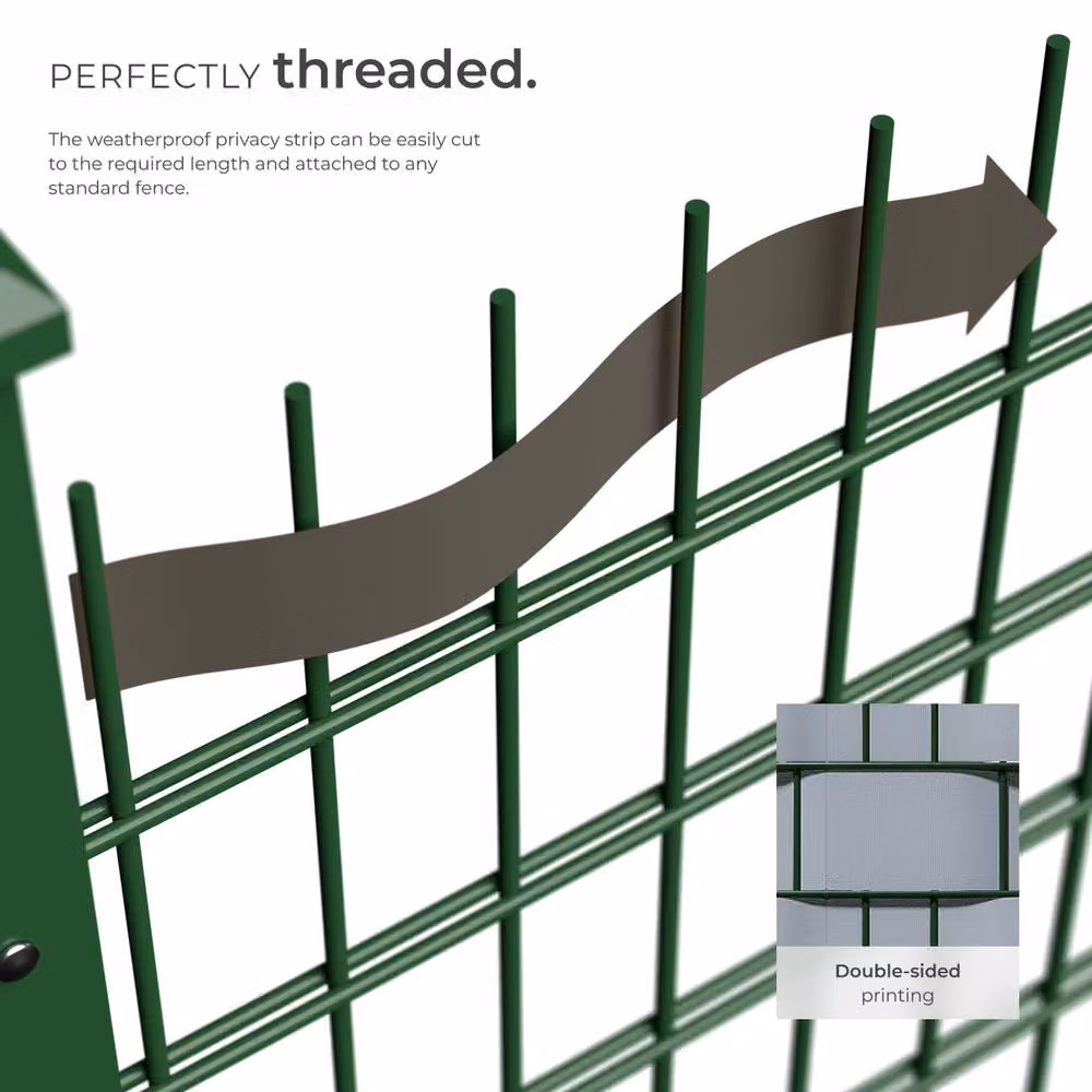 tectake Grey PVC Privacy Film Strip with Clamp – 3