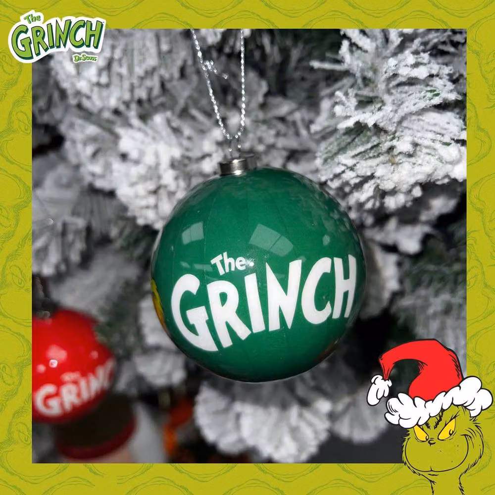 VFM e-Store Grinch Christmas Bauble Set, Multicolour, W/D/H: 7.5 x 7.5 x 7.5 cm – 3