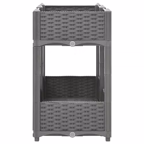vidaXL Grey Polypropylene Raised Bed W/D/H: 80 x 40 x 71 cm – 2