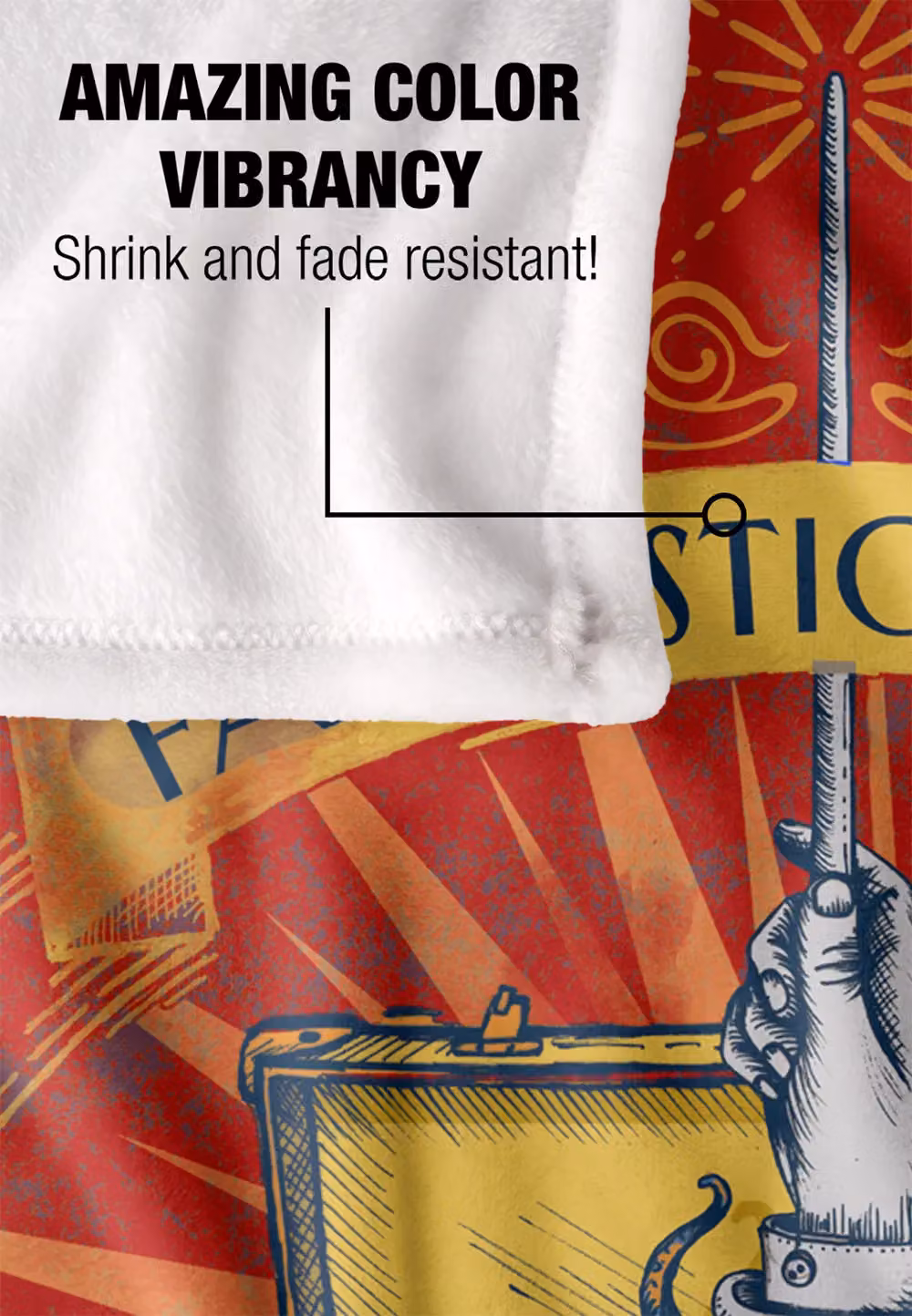 Warner Brothers Fantastic Beasts Officially Licensed Silky Touch Super Soft Fluffy Throw Blanket, White, W/D/H: 152 x 127 cm – 3