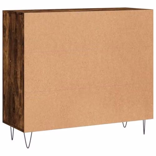 vidaXL Modern Sideboard in Brown Smoked Oak, W/D/H: 90 x 34 x 80 cm – 6