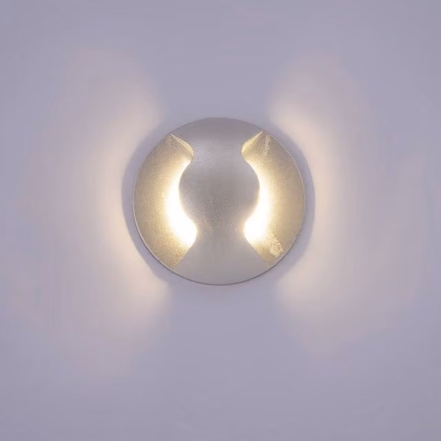 Netlighting Modern LED Outdoor Wall Lamp in Silver with Warm White 3000K, 300lm, IP44