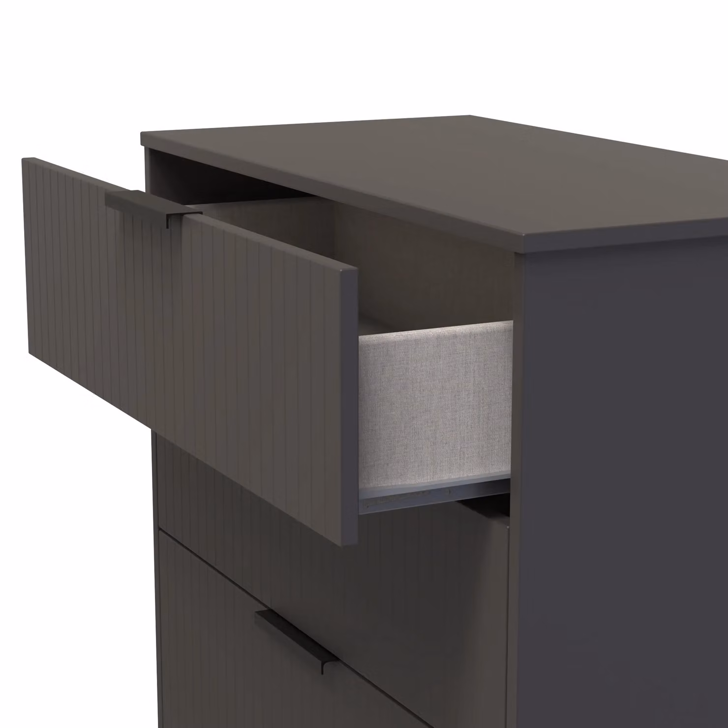 Ready Assembled 2 U Denver 3 Drawer Deep Chest in Dark Grey – 4