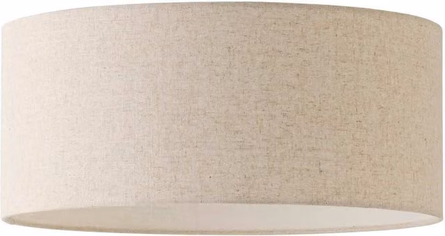 ValueLights Reni Linen Easy Fit Pendant Drum Lamp Shade, Beige, W: 45 cm, D: 20 cm