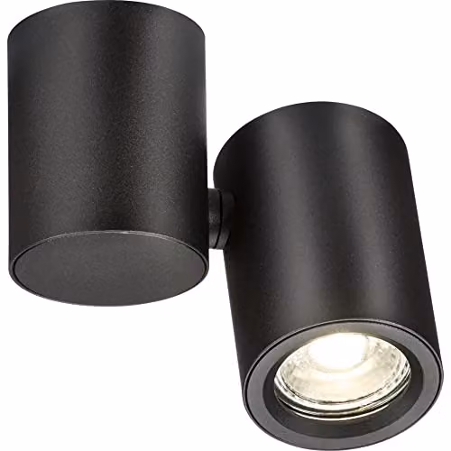 Netlighting Knightsbridge Dee Round Surface Adjustable Dimmable Spotlight Black – 1