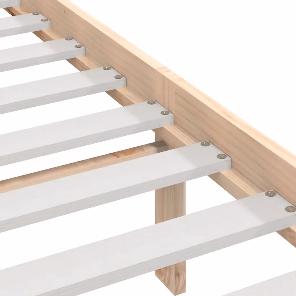 Berkfield Home Solid Wood Pine Bed Frame in Brown, W: 90 cm, L: 200 cm