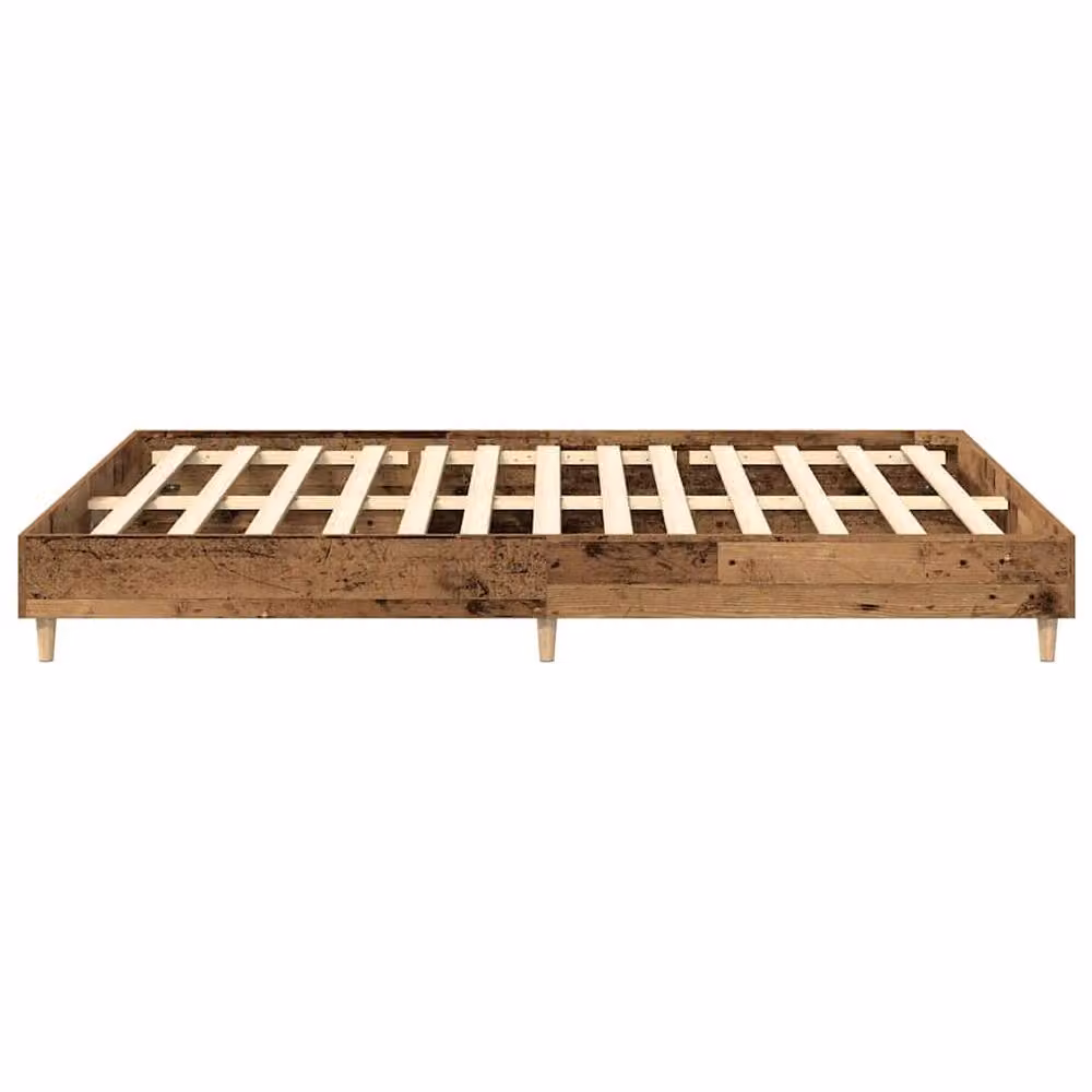 Berkfield Home King Size Bed Frame in Brown Engineered Wood, W/D/H: 150 x 200 cm – 3