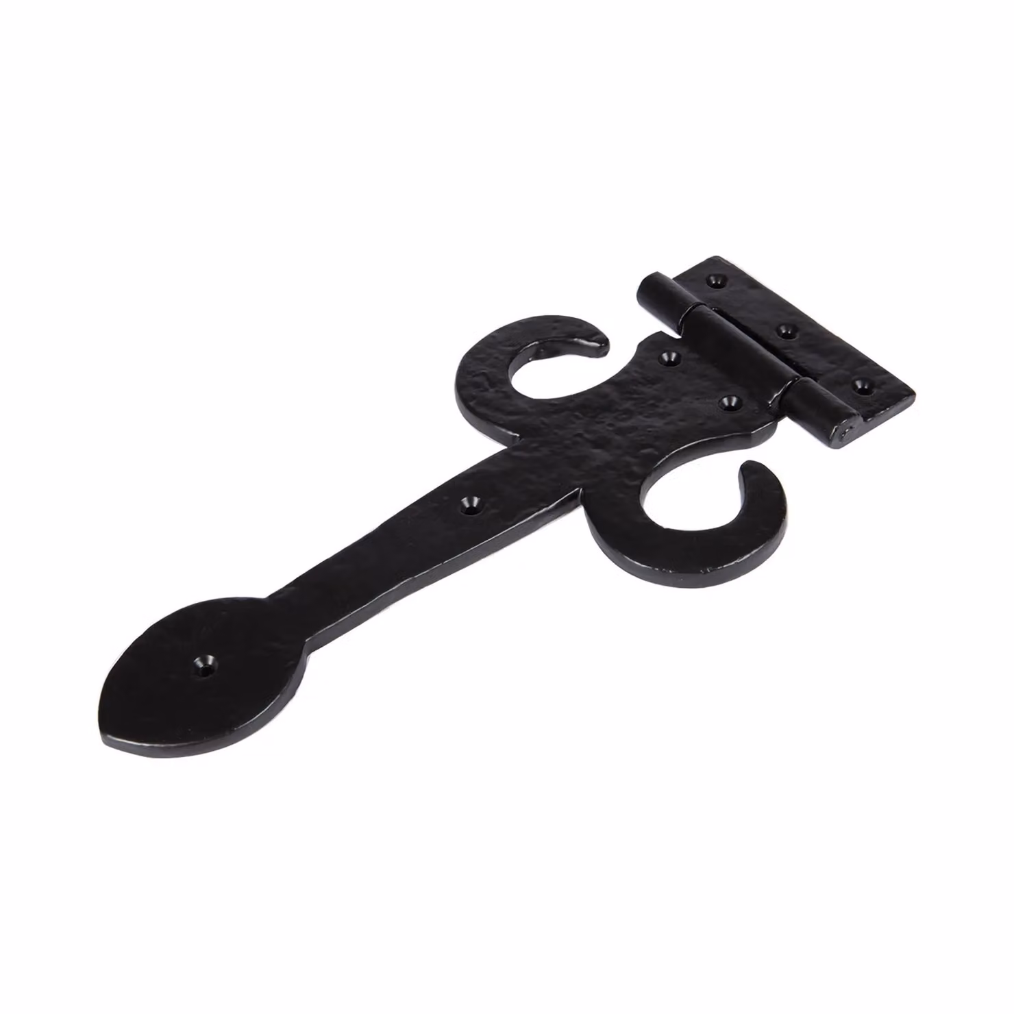 Hammer and Tongs Arrowhead T-Hinge in Matt Black Iron, Pack of 10, Width: 300 mm – 4