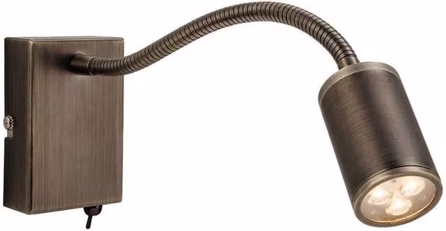 Netlighting Orion 3 Light Flexi LED Indoor Wall Spotlight in Bronze