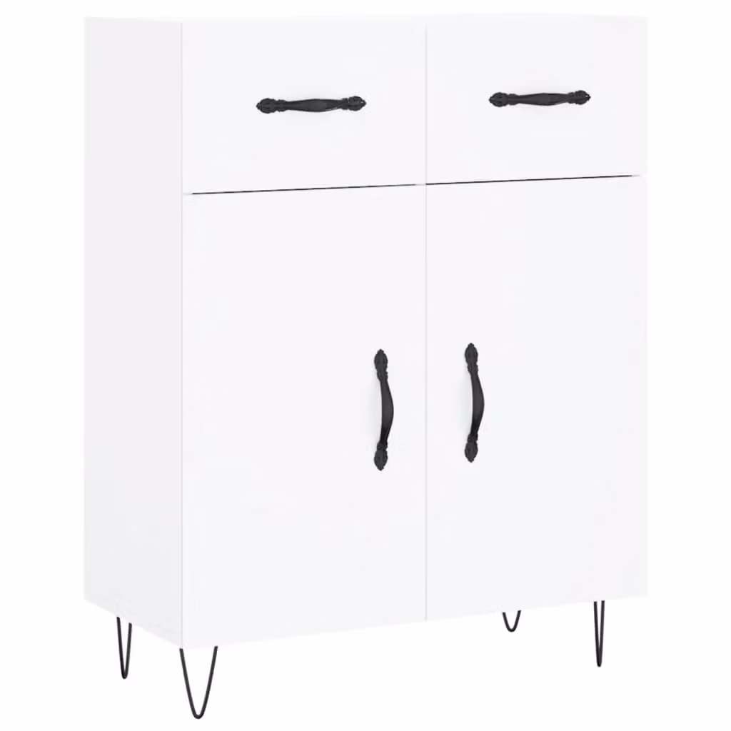 Berkfield Home White Modern Sideboard W/D/H: 69.5 x 34.0 x 90.0 cm – 2