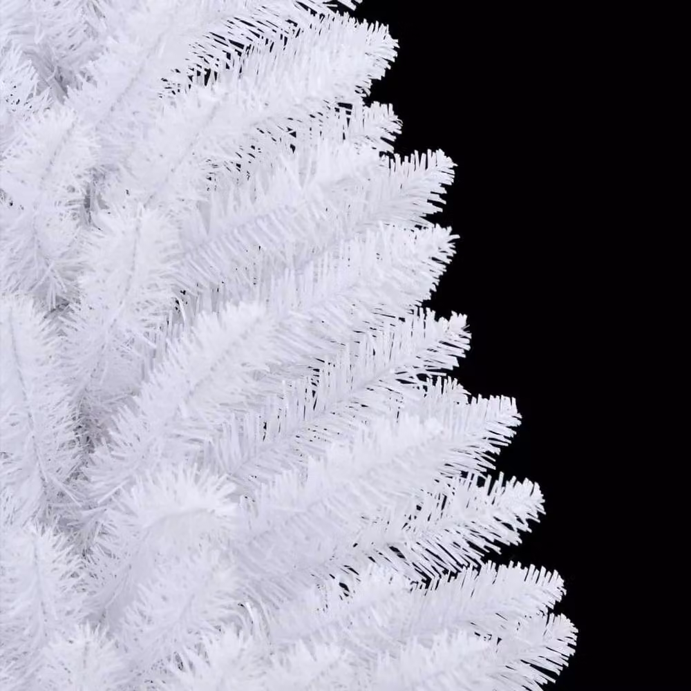 Berkfield Home Beautiful White Artificial Hinged Tabletop Christmas Tree with Stand, Height: 120 cm – 3