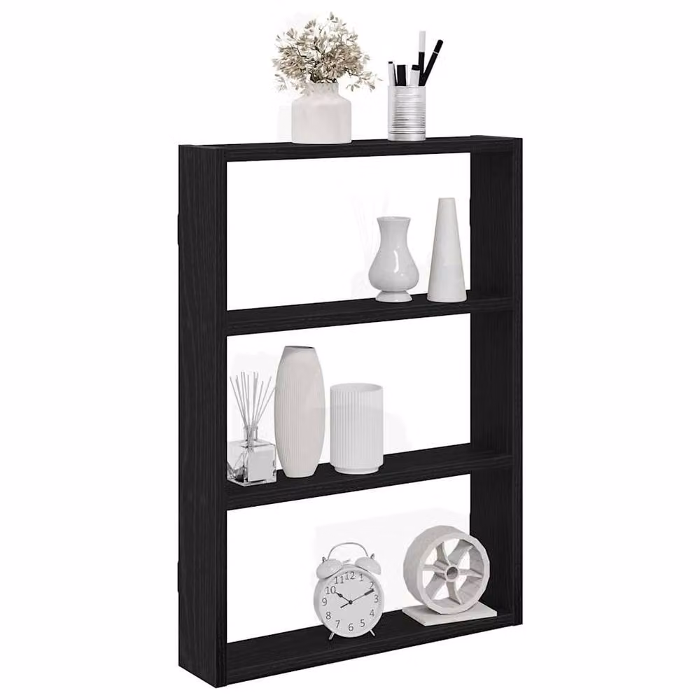 Berkfield Home Black Wall Mounted Shelf, W/D/H: 60 x 43 x 9 cm – 2