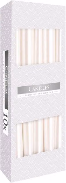 KDMD Pearl Taper Candle in White