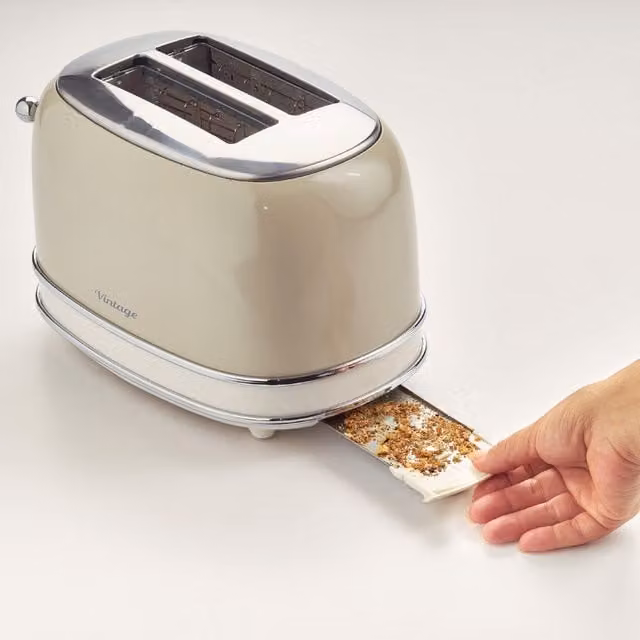 Ariete Vintage 2 Slice Toaster in Cream/Beige