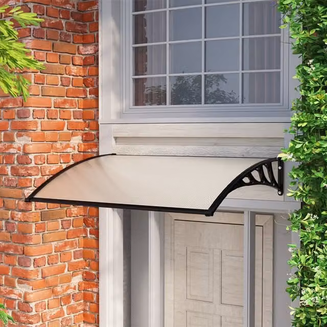 Livingandhome Outdoor Curved Shielded Rain Shelter, Black, W: 150 cm, D: 150 cm, H: 150 cm