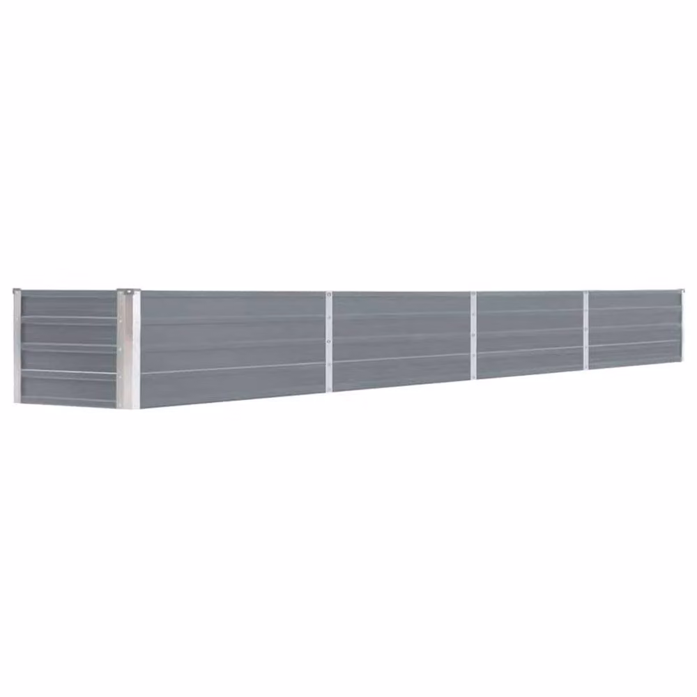 Berkfield Home Garden Galvanised Steel Raised Bed, Grey, W: 320 cm, D: 40 cm, H: 45 cm – 2