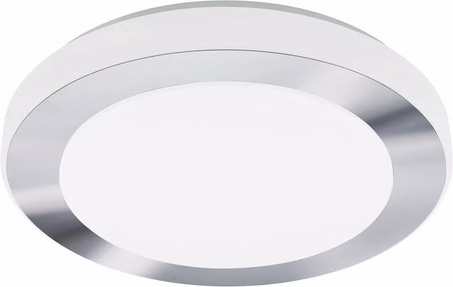 Loops LED Wall and Ceiling Flush Light in White and Chrome with Warm White Light