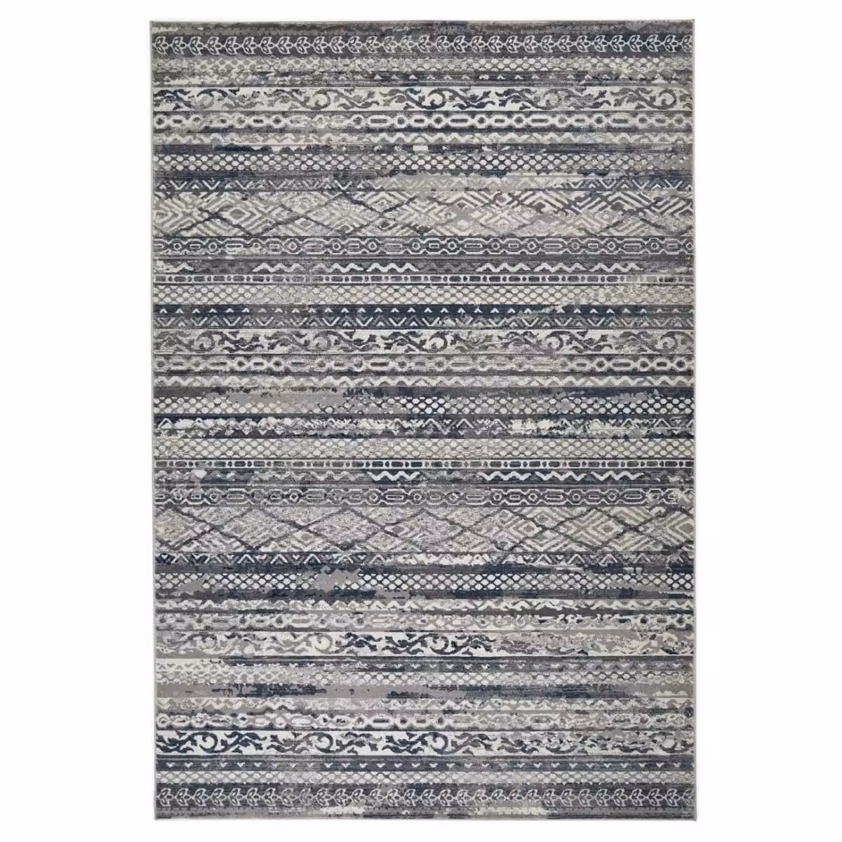 The Rug Shop UK Grey Modern Striped Machine Woven Area Rug, W: 240 cm, L: 340 cm – 4
