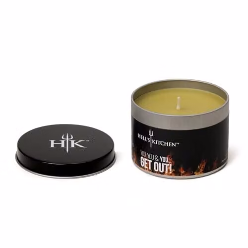 Hell's Kitchen Fresh Lemon Scented Tin Candle in Green, 180g – 1