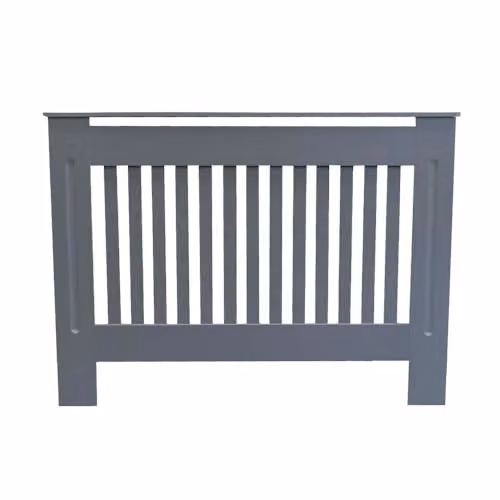 Airwave Grey MDF Vertical Line Style Radiator Cover (Medium) W/D/H: 112.0 x 19.0 x 81.5 cm – 1