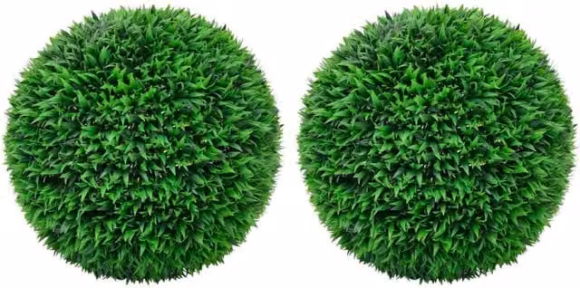 Berkfield Home Artificial Green Boxwood Balls, 2 Pack, Diameter: 55 cm