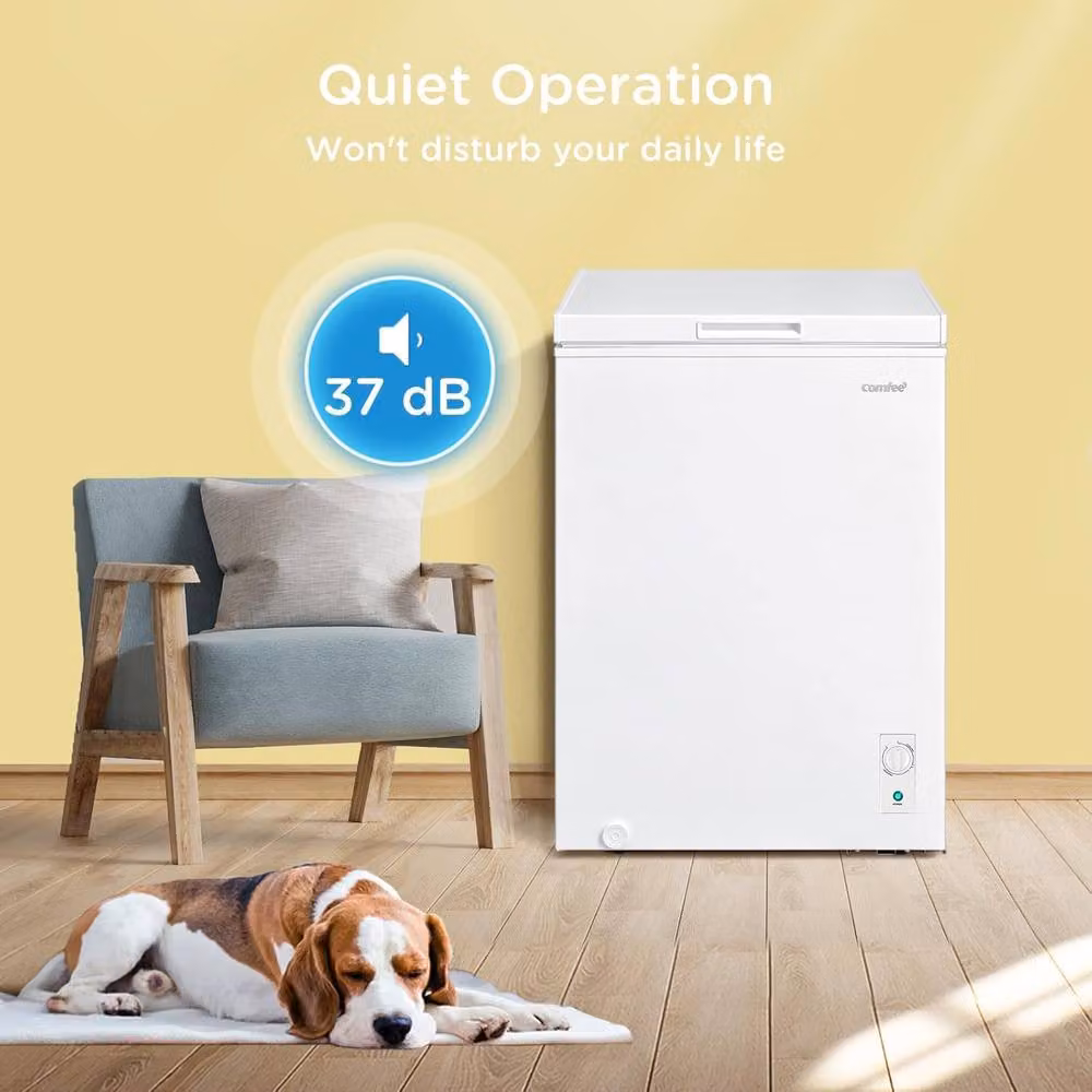 Living and Home 143L Chest Freezer with Digital Temperature Control and Fridge Conversion, White – 4