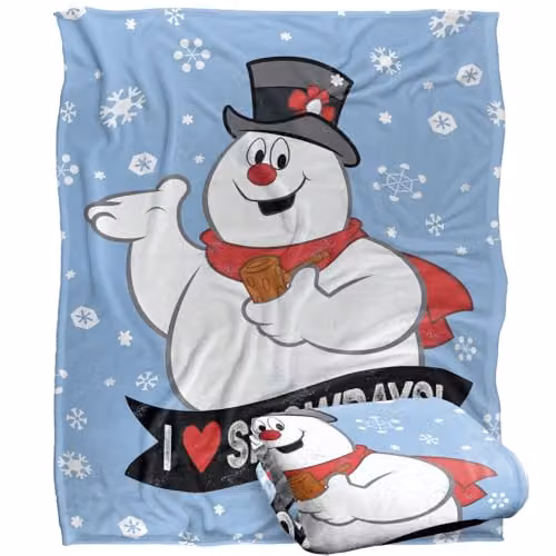 Warner Brothers Frosty The Snowman I Love Snowdays Soft Fleece Throw Blanket, Multicolour, W: 152 cm, D: 127 cm – 1