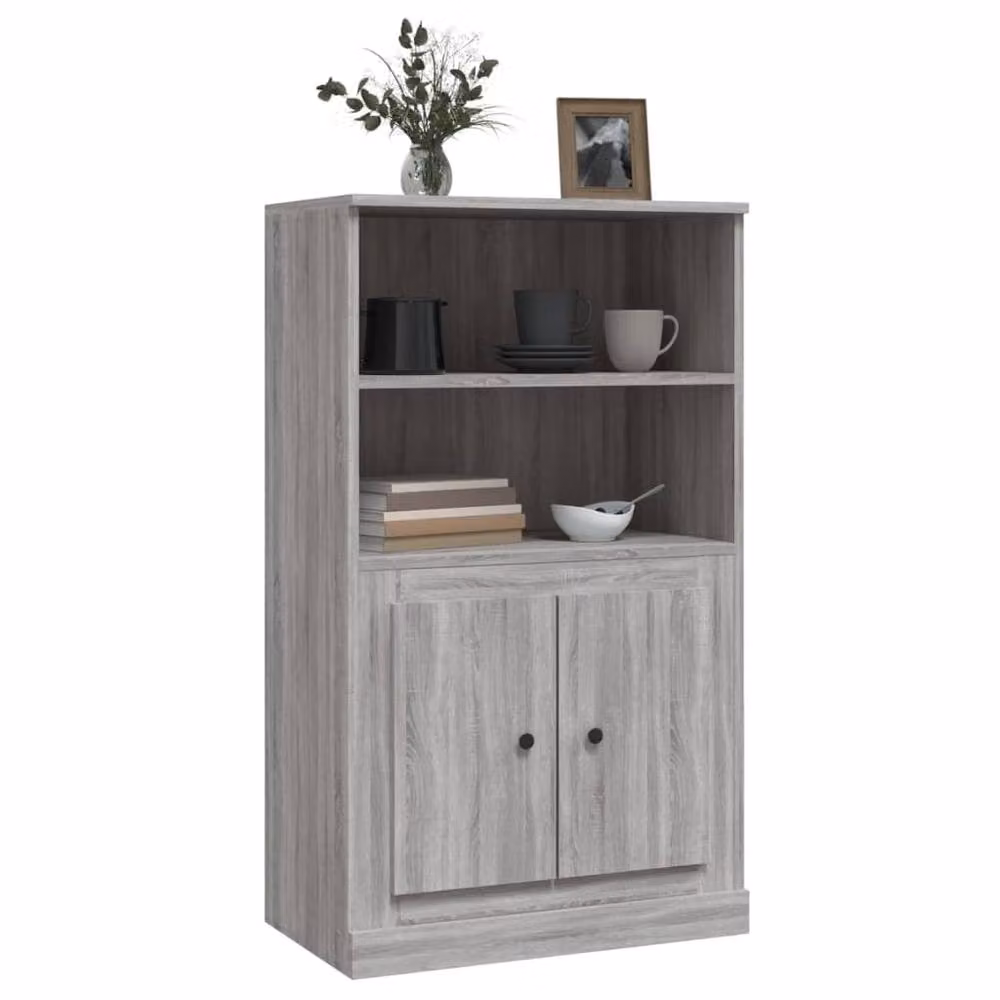 Berkfield Home Grey Sonoma Highboard in Engineered Wood W/D/H: 60 x 35.5 x 103.5 cm – 3