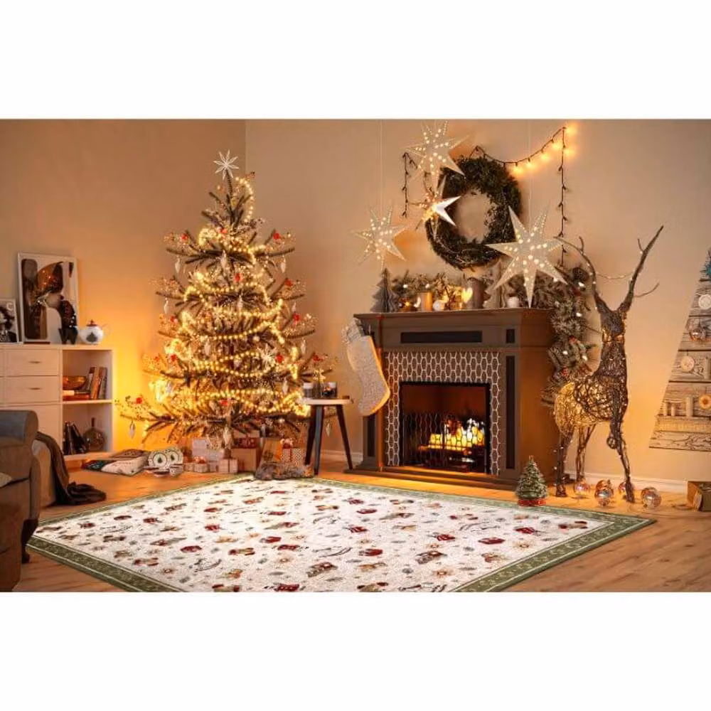 Villeroy & Boch Nostalgic Shine Round Cotton and Viscose Rug, Multicolour, Diameter: 150 cm – 4