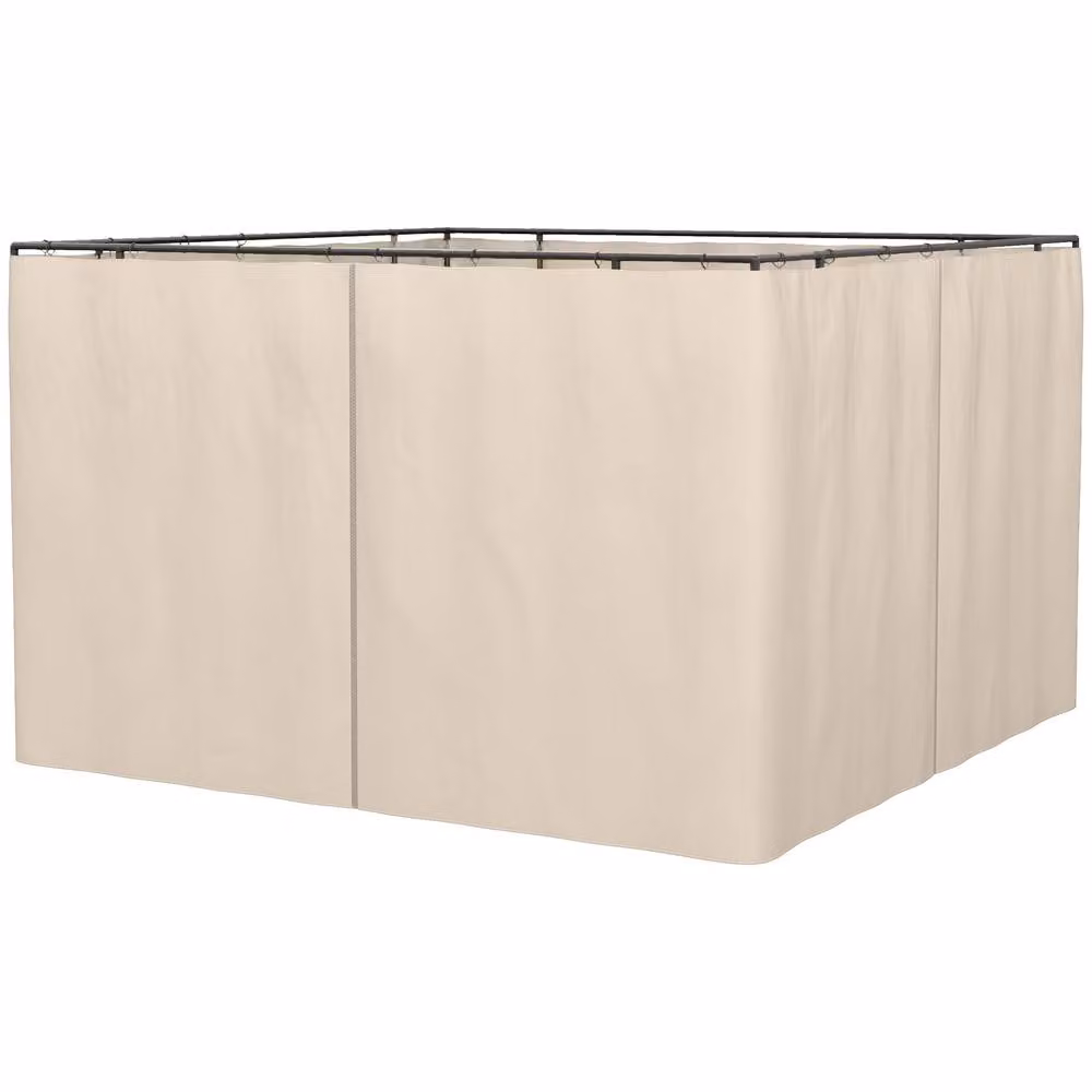 Outsunny Universal Gazebo Replacement Sidewall Set in Beige Polyester – 2
