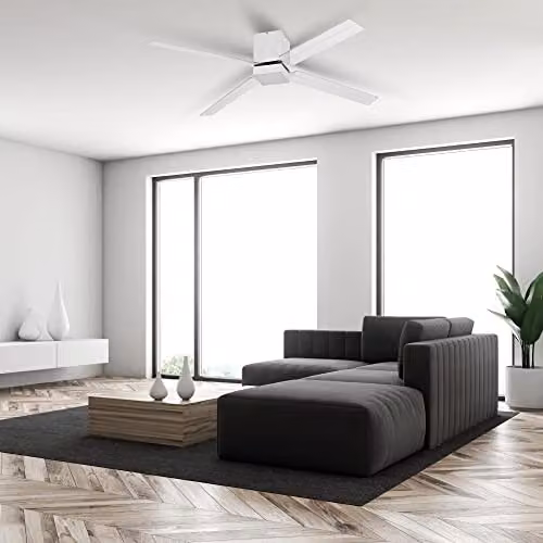 FORLIGHT Zonda LED Ceiling Fan in White with Warm-White 3000K Light – 2