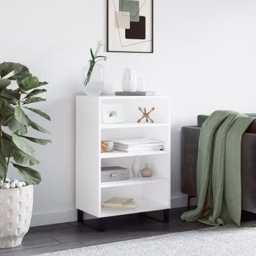 vidaXL Modern White Highboard in Engineered Wood, W/D/H: 57 x 35 x 90 cm – 2