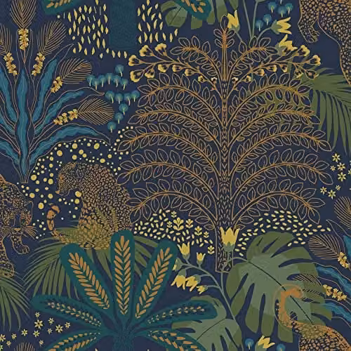 Graham & Brown Savannah Fauna Wallpaper in Blue, Orange and Green