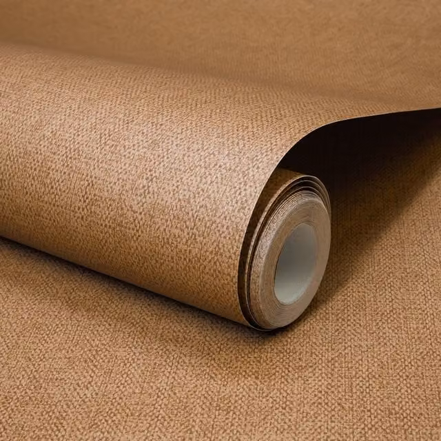 Grandeco Boutique Mini Twill Woven Fabric Effect Wallpaper in Brown