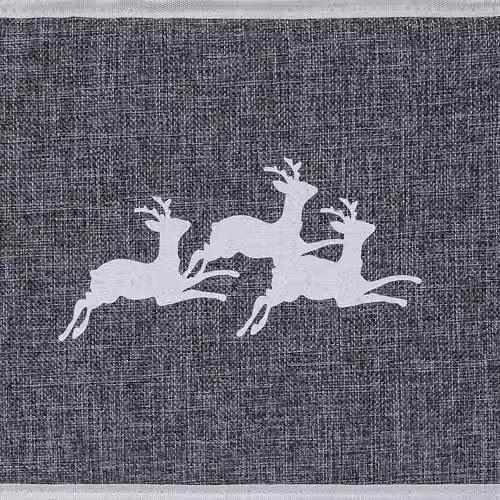 Shatchi Foldable Burlap Christmas Tree Skirt in Grey – 4