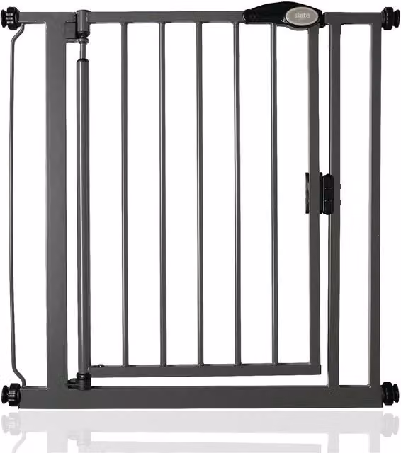 Safetots Pressure Fit Self Closing Stair Gate in Grey, Width: 75 cm - 82 cm