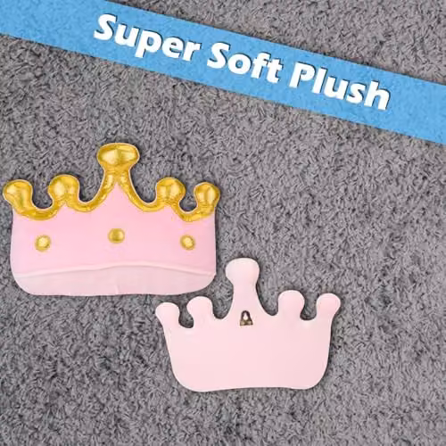 VFM e-Store Pink Plush Crown Wall Decoration, W/H: 34 x 42 cm – 2