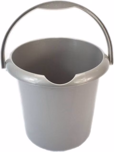 TML Plastic Bucket in Silver and Grey