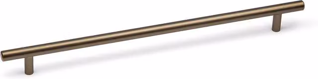 Handle & Home Brushed Gold and Brown T Bar Kitchen Cabinet Handles in Stainless Steel, Length: 348 mm