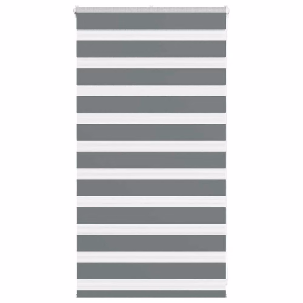 Berkfield Home Elegant Zebra Blind in Dark Grey, W: 90 cm, H: 100 cm – 2