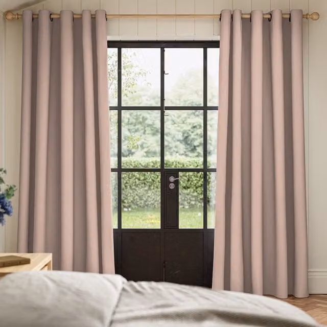 Ante Decor Fortress No Joins Dimout Made To Measure Eyelet Curtains in Pink
