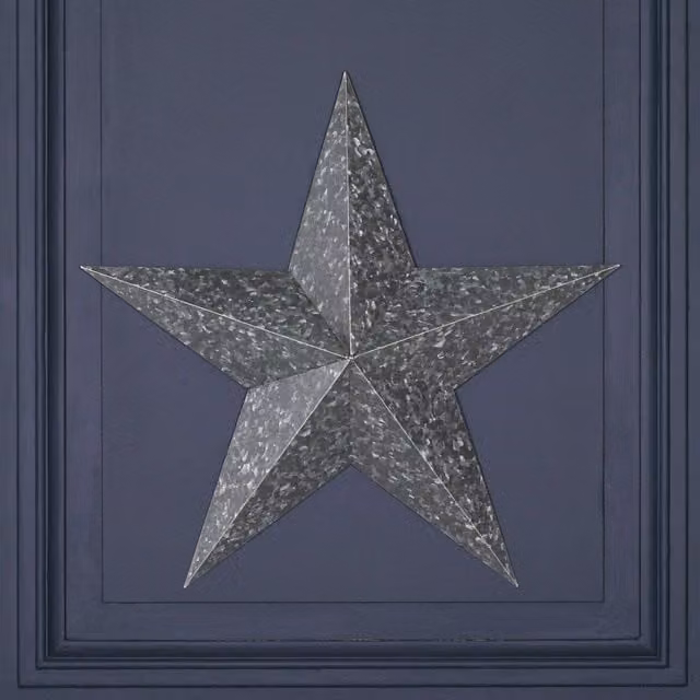 Glasstone Large Geometric Metal Decorative Wall Star in Grey