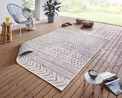 Hanse Home Biri Reversible Indoor and Outdoor Rug in Grey, W/D/H: 120 x 170 cm – 1