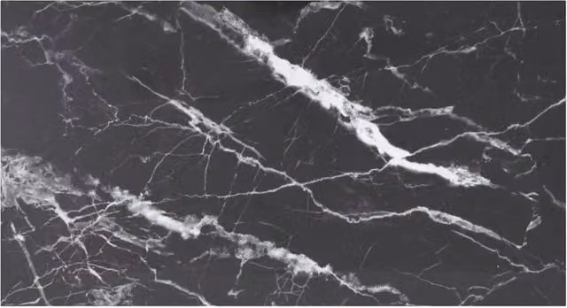 Berkfield Home Table Top Marble Design Black Tempered Glass, W: 120 cm, D: 65 cm