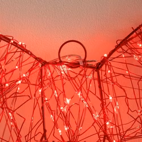 Samuel Alexander Red Galaxy Bow Christmas Light Up Decoration with Timer and 650 LEDs, Width: 43 cm – 2